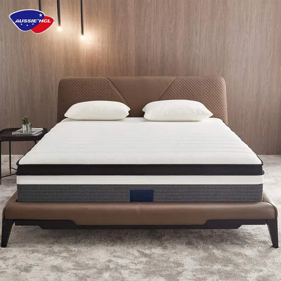 Wholesale Mattress Matelas 8-12 Inch Fabric King Size Latex Bonnell Pocket Spring Hybrid Gel Memory Foam Mattress in a Box
