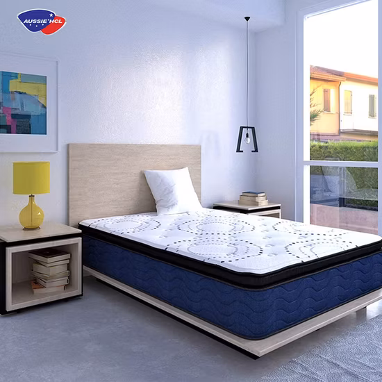 Wholesale Mattress Matelas 8-12 Inch Fabric King Size Latex Bonnell Pocket Spring Hybrid Gel Memory Foam Mattress in a Box