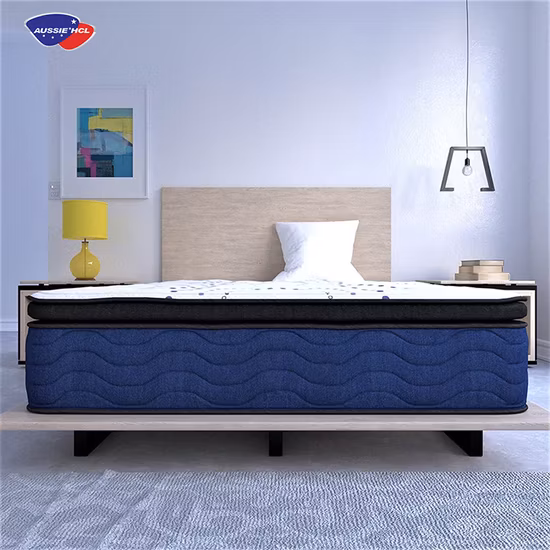 Wholesale Mattress Matelas 8-12 Inch Fabric King Size Latex Bonnell Pocket Spring Hybrid Gel Memory Foam Mattress in a Box